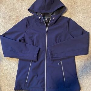 Nwot ZeroXPosur Women Small Softshell Jacket Zip Coat  Water Resistant Navy Blue